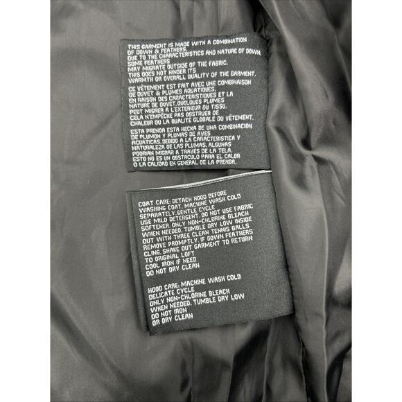 London Fog Tower Faux Fur Hood Down Puffer Coat Jacket Women’s Size XL Black - Picture 13 of 15